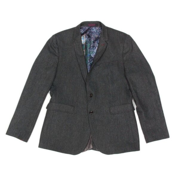 Ted Baker London Wool Blend Herringbone Sports Coat Blazer Jacket Size 5 /552